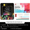 Box of 48 solid watercolour paints for sketching and gouache painting.