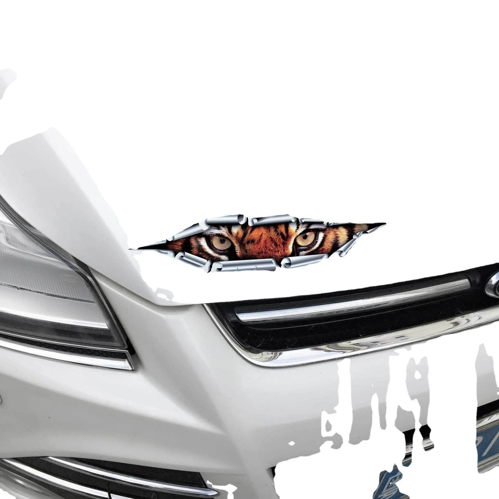 Large 3D eagle eye and tiger eye pattern car door and bumper decoration sticker