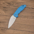 Portable folding fruit knife 203mm 9CR13MOV blade nylon glass fibre handle black colour open position