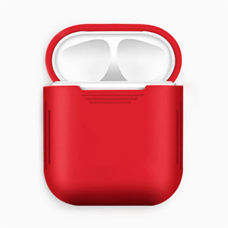 Silicone AirPods case with shockproof earmuffs and anti-lost rope in multiple colour options