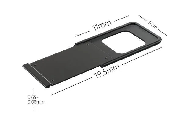 Plastic camera privacy cover 18.5mm x 9mm x 0.7mm for laptop tablet mobile phone in black white pink silver