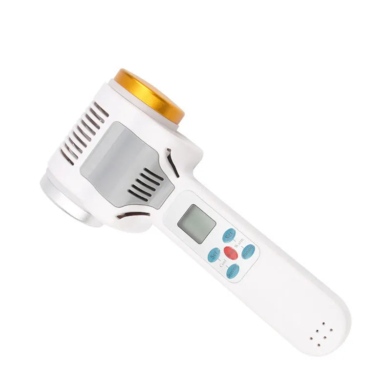 Hot and cold compress dual-use beauty instrument with blue light and red light facial massager for household skincare