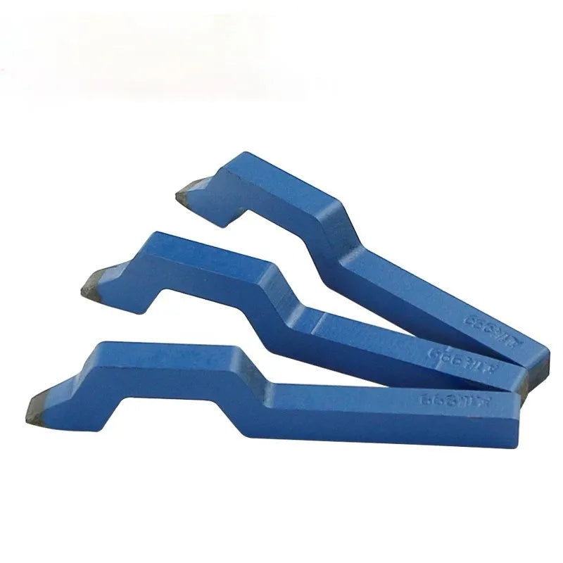 Gold-plated curved character alphanumeric steel stamp for jewellery marking.