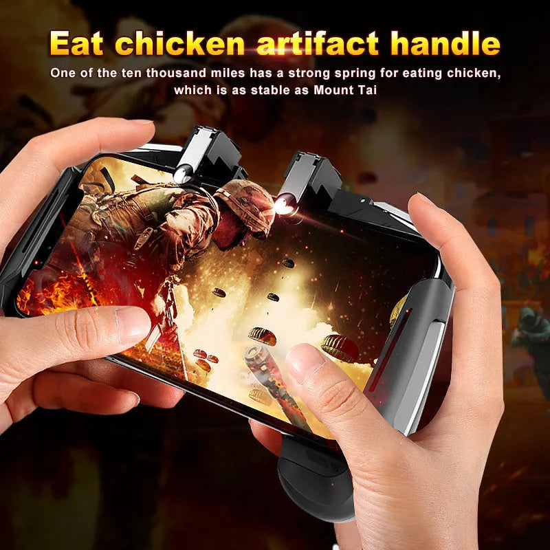 AK16 extendable mobile game controller in black, white, and red blue colour options, showing L1R1 triggers.