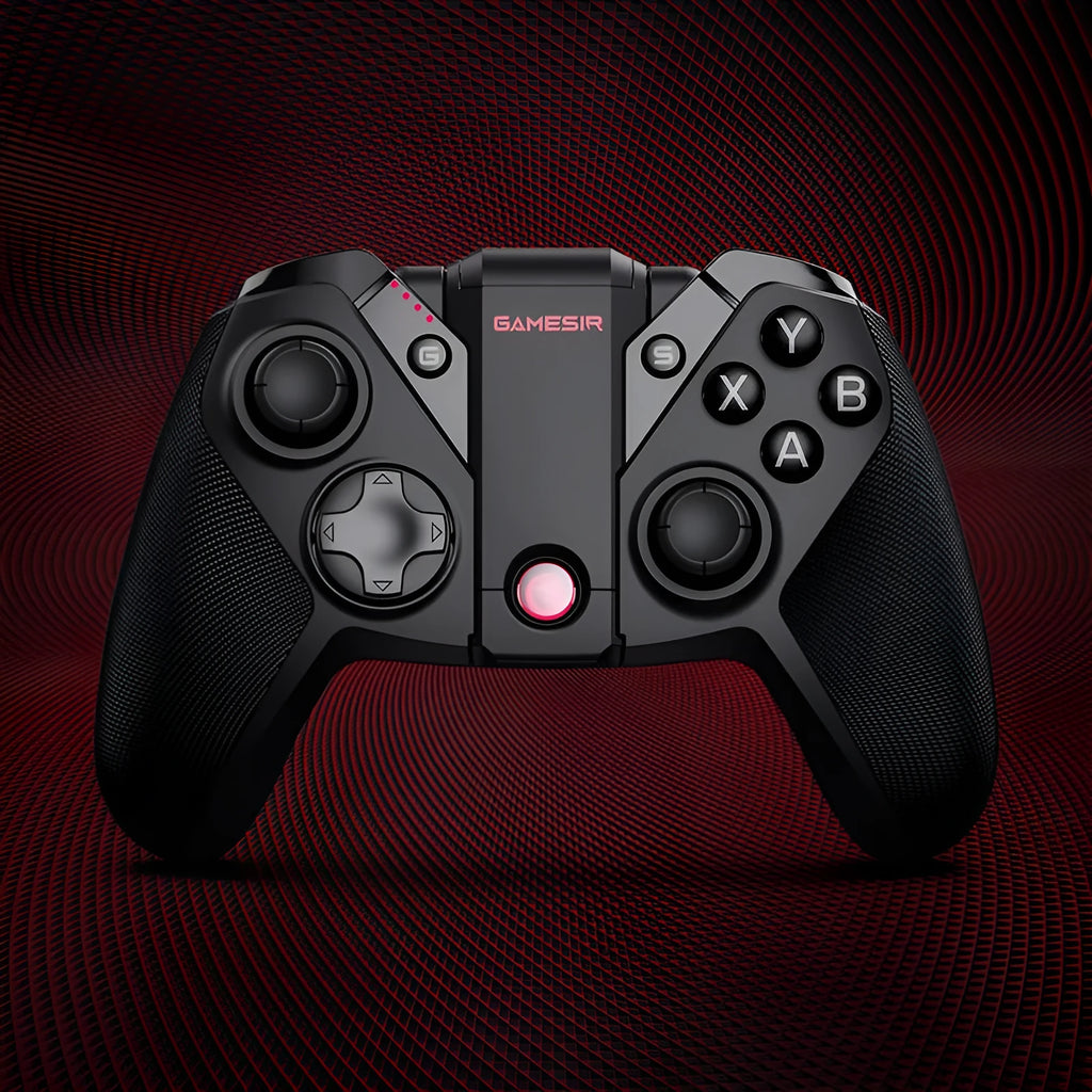 Black Gaishi wired video game controller with Type-C cable, analogue sticks, and face buttons on an ABS plastic body.
