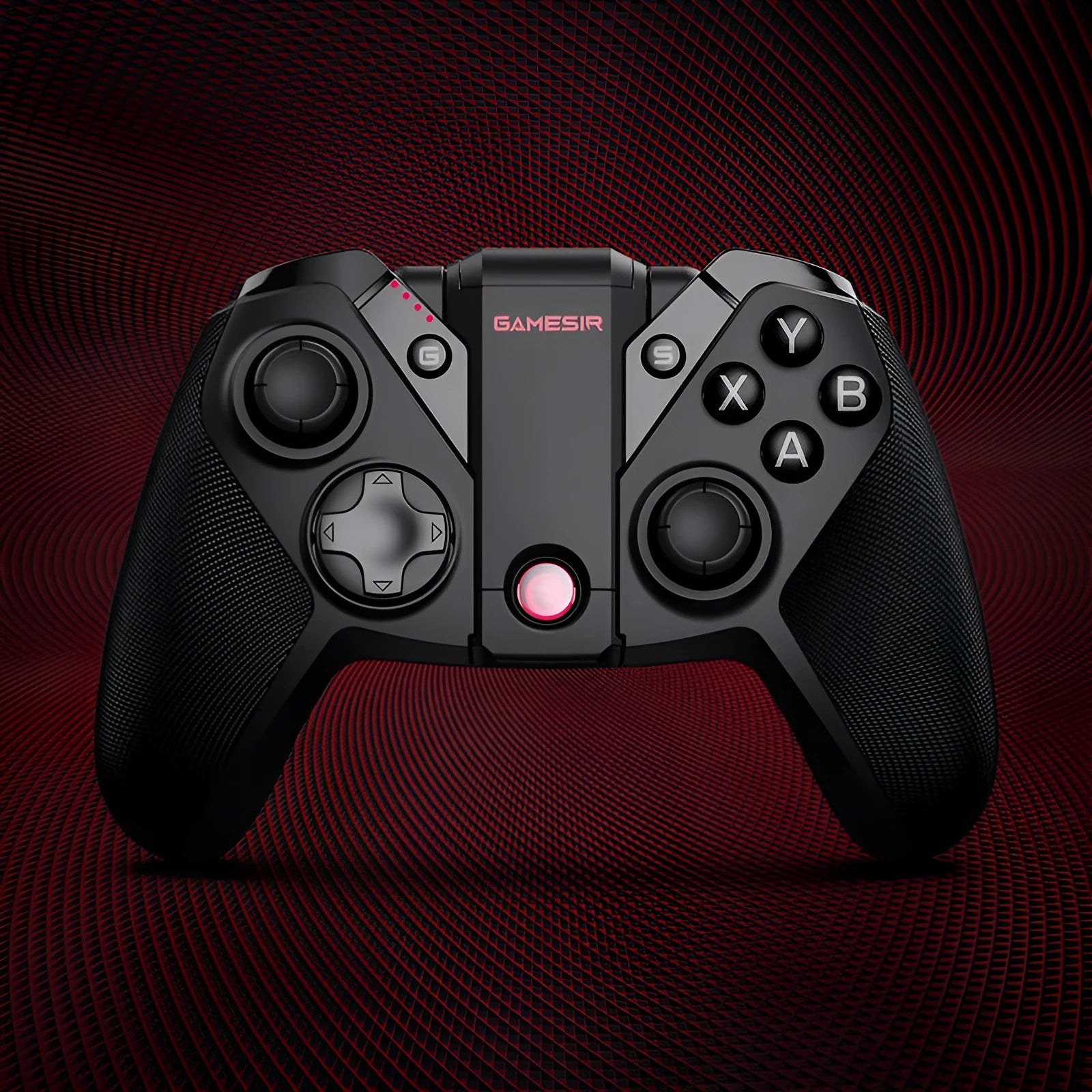 Black Gaishi wired video game controller with Type-C cable, analogue sticks, and face buttons on an ABS plastic body.