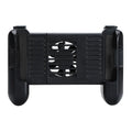 Black Bluetooth gaming controller with cooling function for iPhone, showing ergonomic grip design.