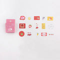 Cute cartoon stickers 45-piece boxed set with 15 patterns in 43x43mm size for scrapbooking and journaling