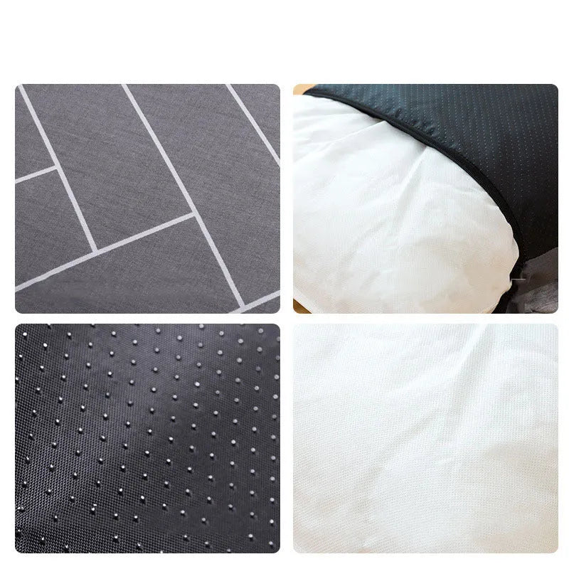 Candy shape pet house puppy bed in grey with cotton cloth surface and removable washable cover