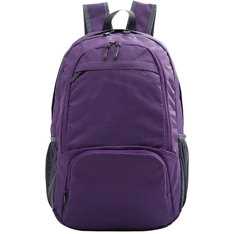 26 inch foldable waterproof backpack in Oxford cloth showing brick red colour option