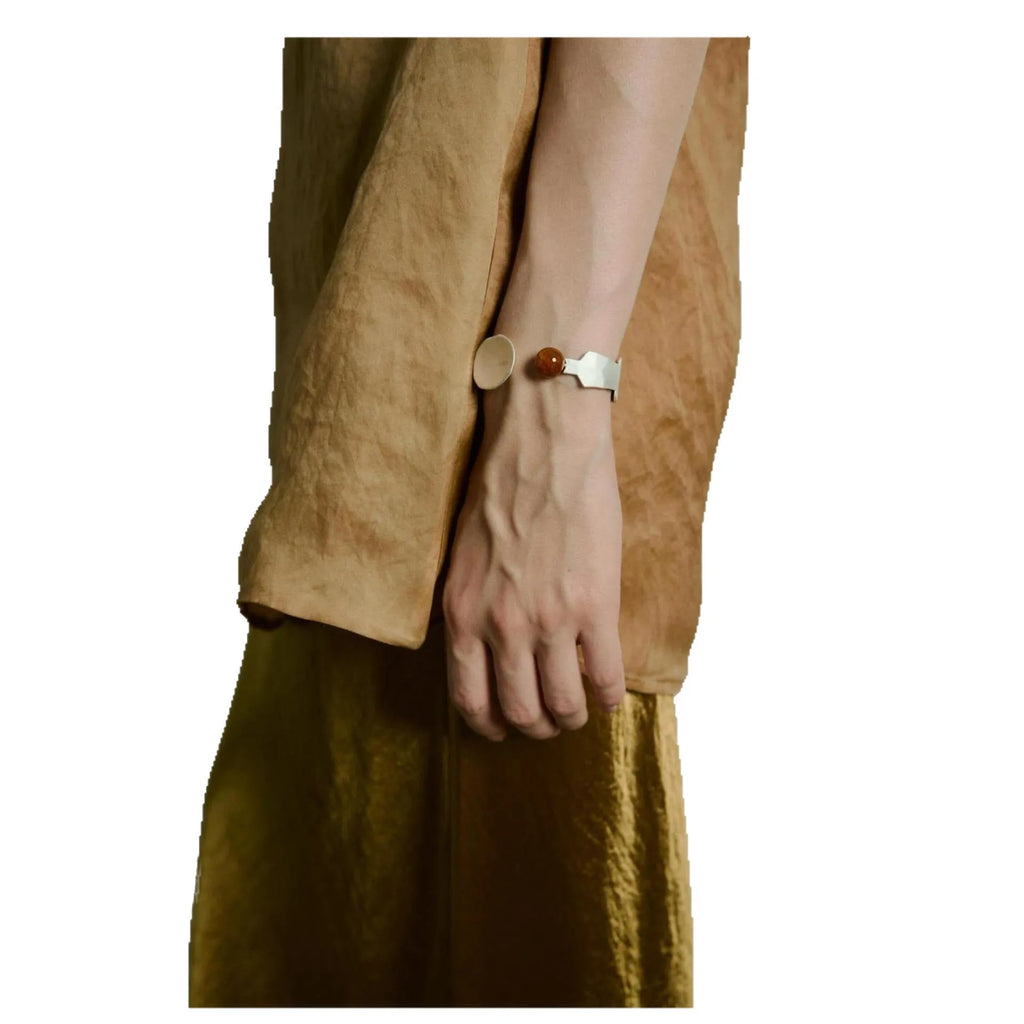 Small round spoon stewed pork alloy jewellery set with electroplated finish showing ring and bracelet pieces