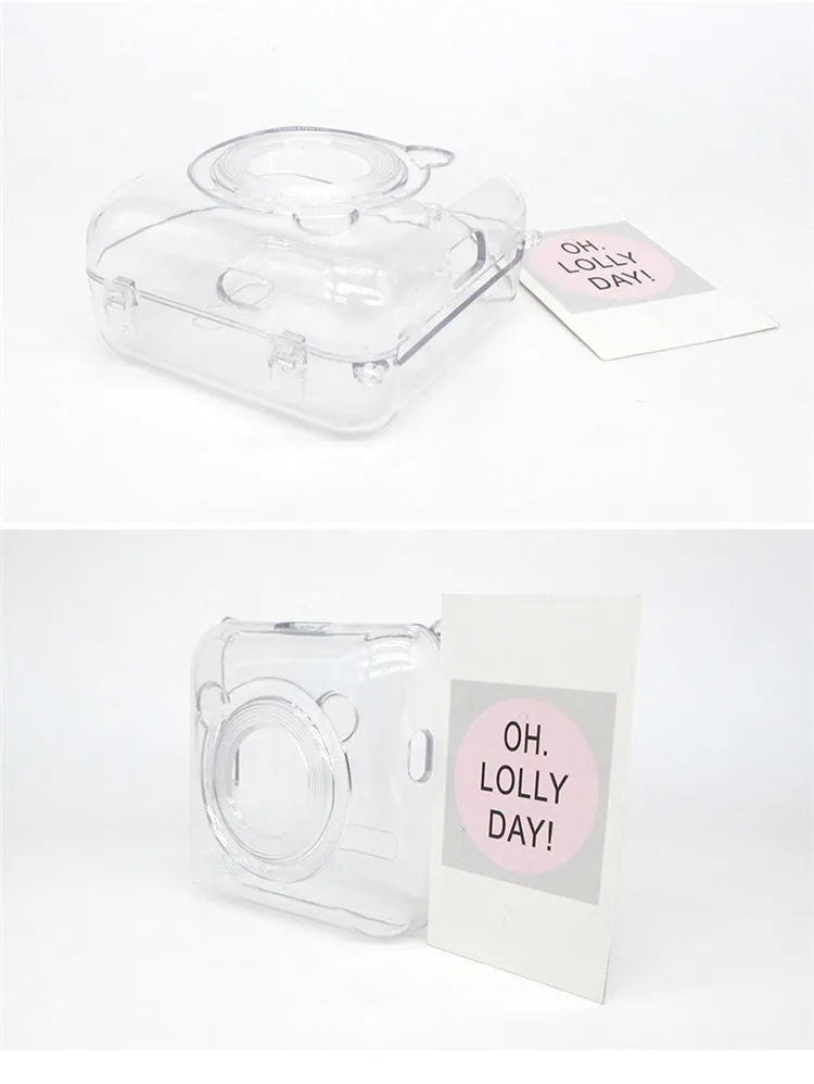 Crystal clear PC protective case for Eric Bear A6 thermal printer, injection moulded simple pure colour design