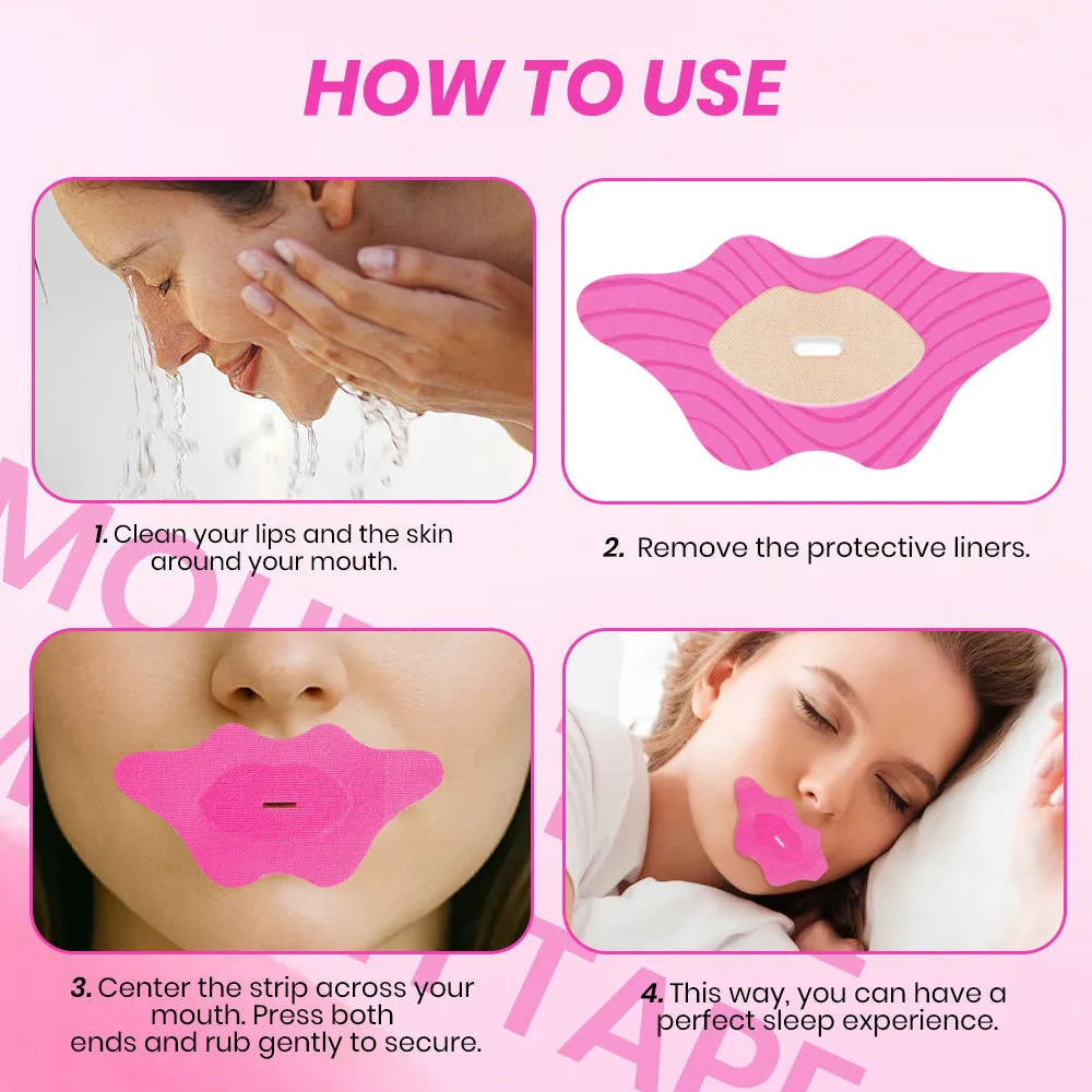 KOEC Hydrogel Sleep Mouth Seal 10 pack with breathing lip patches