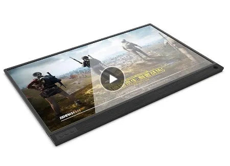 Ultrathin 15.6 inch 1080p IPS monitor with narrow border and HDMI, shown in black.
