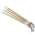 Traditional writing brush set with mixed hair construction and thin gold body design