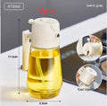 470ml glass oil sprayer dispenser with ergonomic handle in beige, black, green, or yellow colour