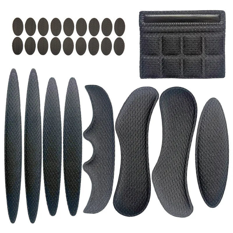 Cycling helmet lining replacement with sponge padding and adjustable Velcro chin pad