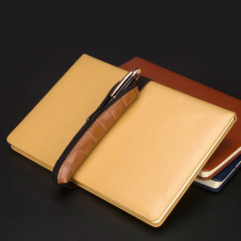 PU leather pencil case in black, beige grey, and crocodile pattern colours showing 16.5cm length