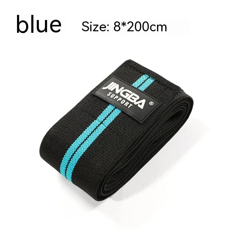 Adjustable knee pads for weightlifting and sports in blue, grey, red, or yellow colours