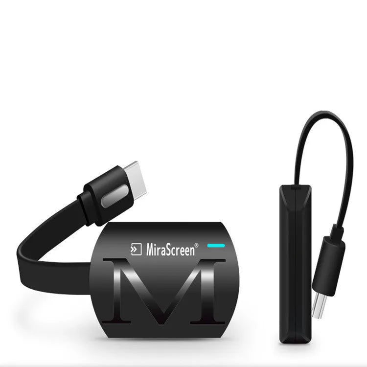 Black smartphone to TV HDMI screen mirroring dongle with USB connector
