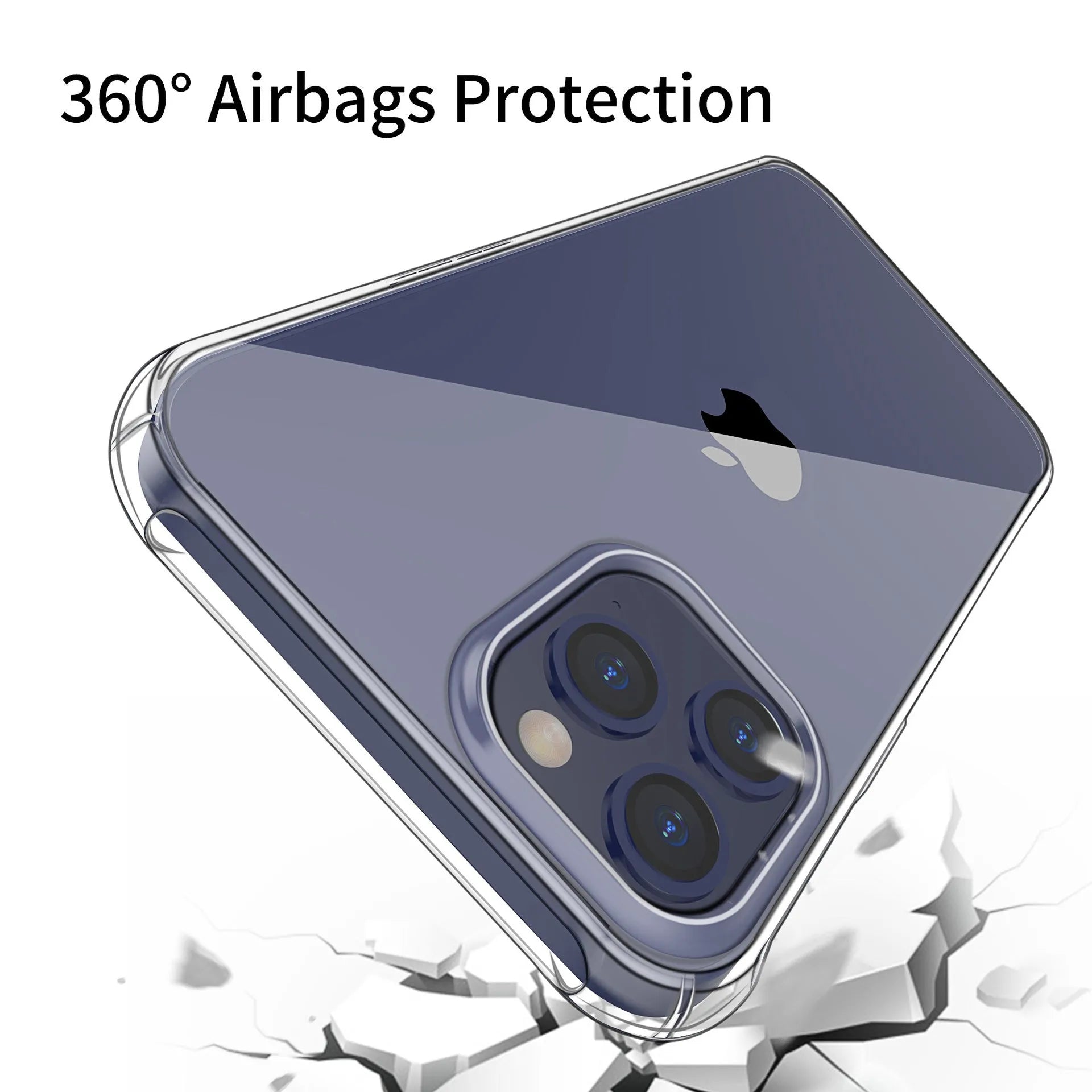 Transparent silicone TPU phone case for iPhone 6 to 14 clear protective cover