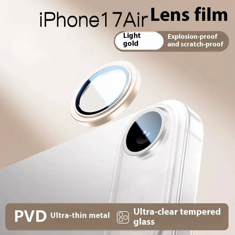17ProMax Eagle Eye rear camera tempered glass protector in Titanium Black finish