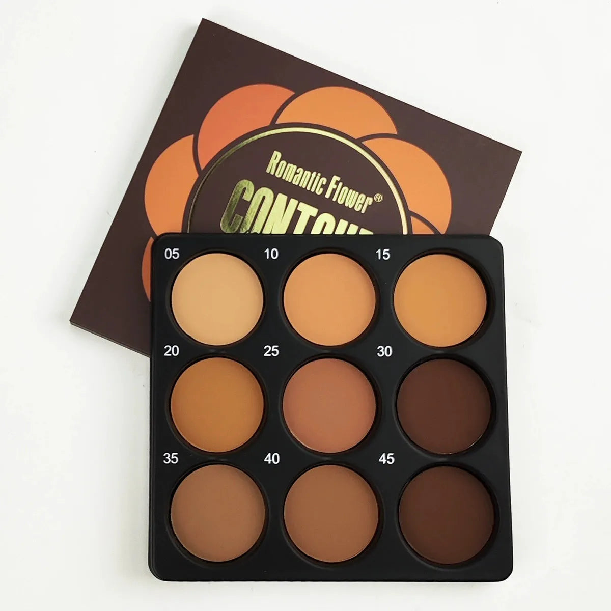 Dark matte makeup palette with nine waterproof eyeshadow colours for punk and fashion looks