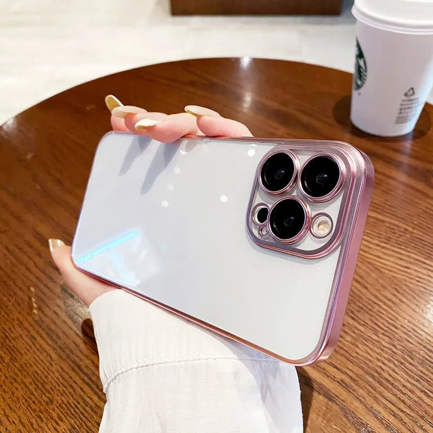 PC electroplated frosted edge phone case for iPhone in original machine grey with all-inclusive protection