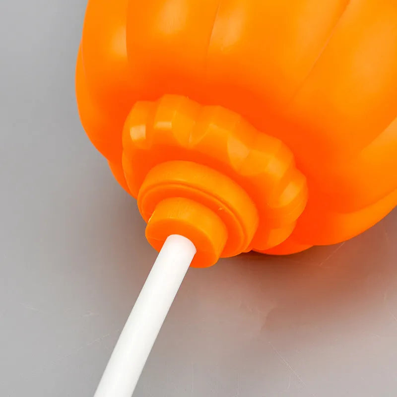 USB rechargeable plastic pumpkin lamp with yellow or purple LED light for Halloween decoration