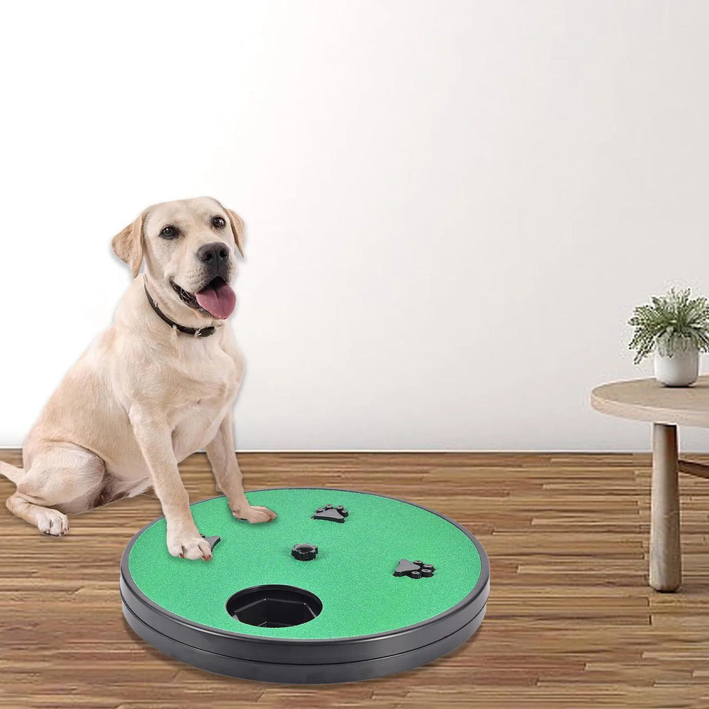 Rotating dog nail file board with six food compartments and sandpaper surface