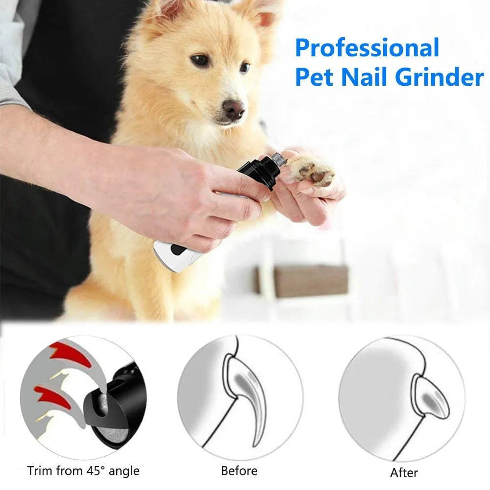 Automatic electric nail trimmer for dogs with LED display and dust collection system