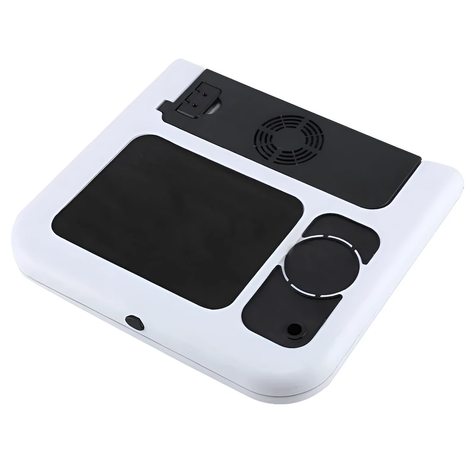 White folding ABS computer desk bed with adjustable legs and double heat dissipation, 560 x 316mm