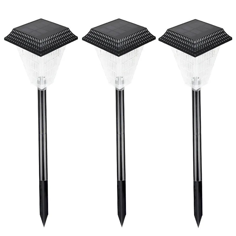 TS-S5103 solar garden light with 12 LED bulbs and IP65 waterproof ABS construction