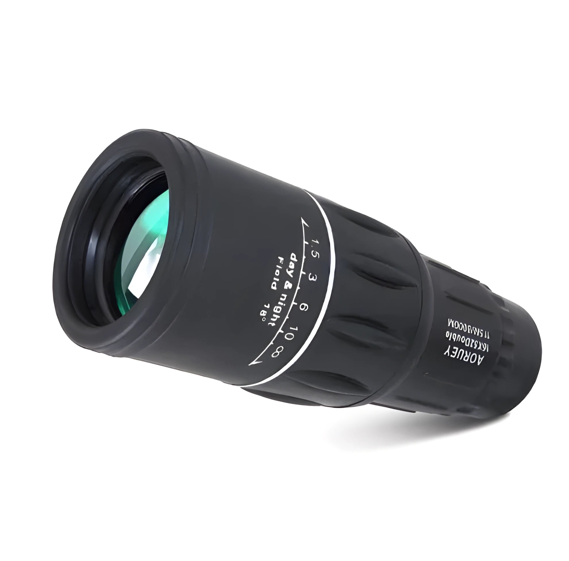 Black 16x52 high-power monocular with 52mm objective lens and eyepiece focus ring.