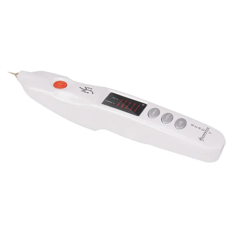 Multifunctional beauty instrument in white, with charging cable and EU/US plug models