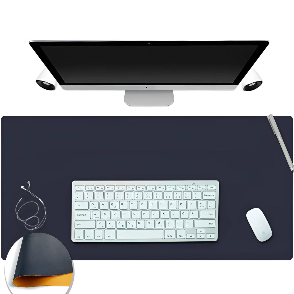 Leather desk mat in multiple colours and sizes for office or study use