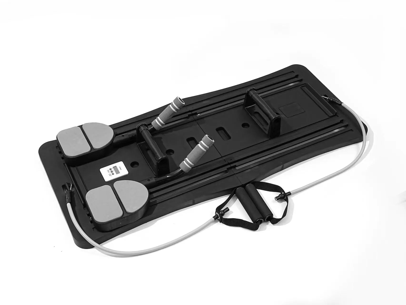 Foldable purple abdominal support board for core workouts on floor