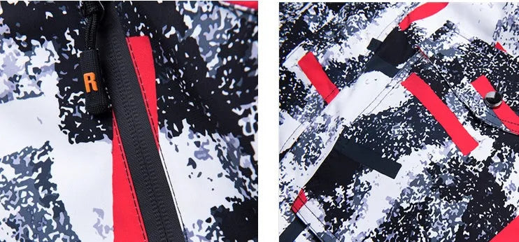 New waterproof warm ski suit for men and women, blue and red options, nylon lining, cotton fillers, sizes M to 3XL
