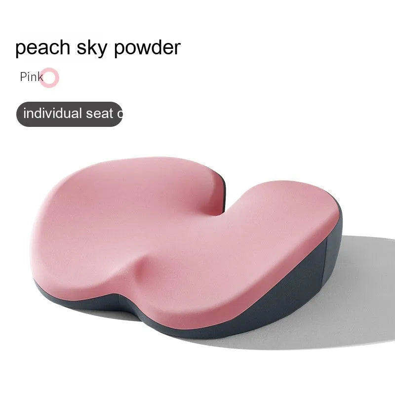 Flat style car seat cushion and lumbar support pad set in a choice of five colours.