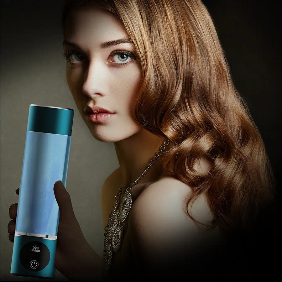 Portable anion hydrogen-rich cup with 300ml capacity, PC construction, platinum electrode, and TYPE C USB charging in multiple colours
