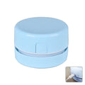 Mini handheld desktop vacuum cleaner in blue colour for pencil chip and soot removal