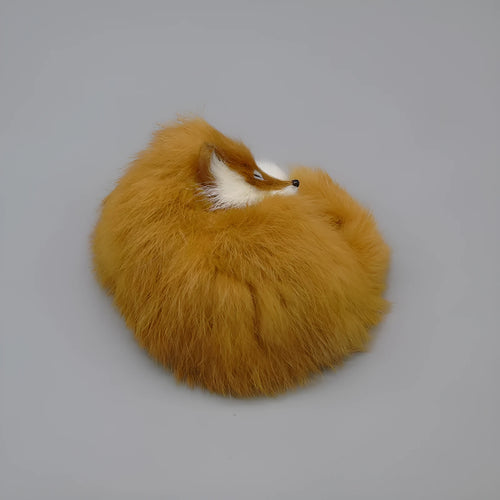 Artificial fox fur decoration in red, white, or yellow, measuring 15cm long