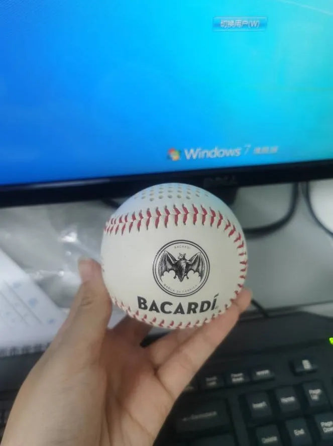 Baseball-styled Bluetooth wireless speaker in green colour with USB charging port