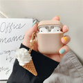 Silicone protective case for Apple AirPods 2 wireless earbuds in a photo colour.