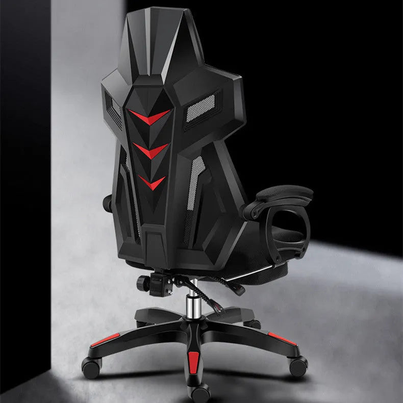 Ergonomic mesh office swivel chair with reclinable backrest, PP frame, and latex sponge cushion