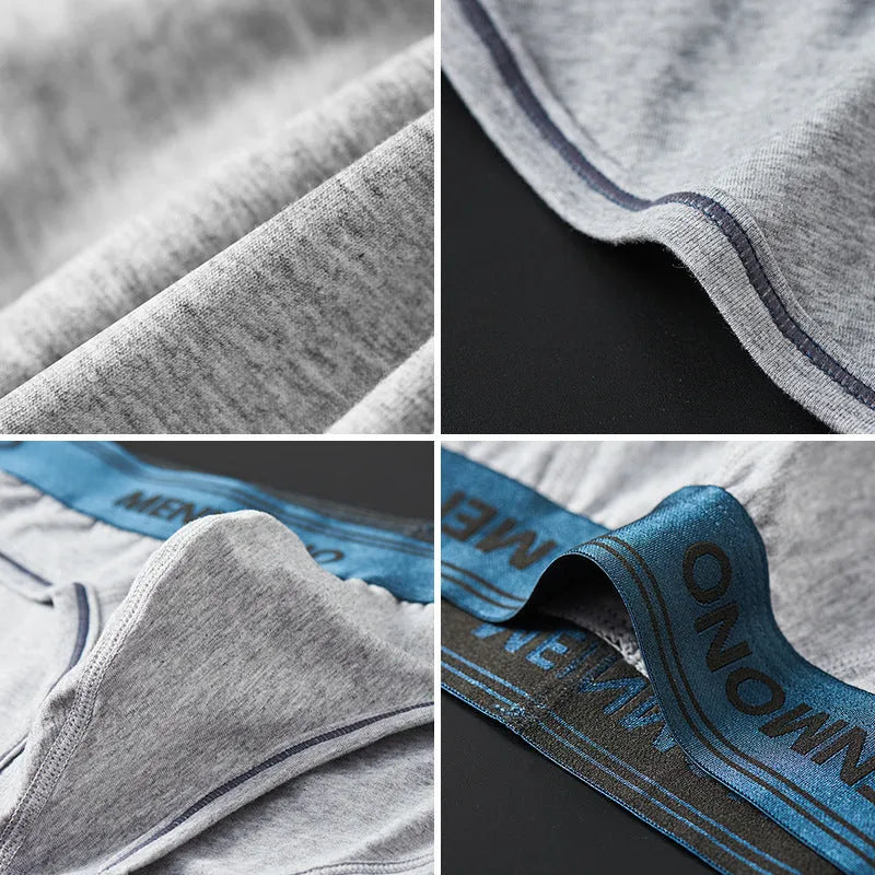 Men's low waist cotton briefs in two-tone colours with solid pattern