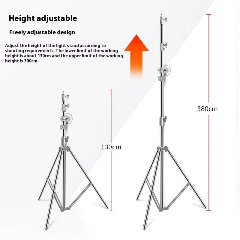Silver stainless steel adjustable ceiling lamp rack with cross arm design