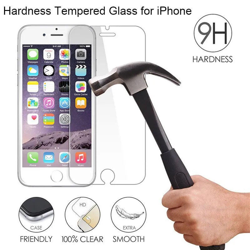 Tempered glass screen protector for iPhone with anti-fingerprint surface