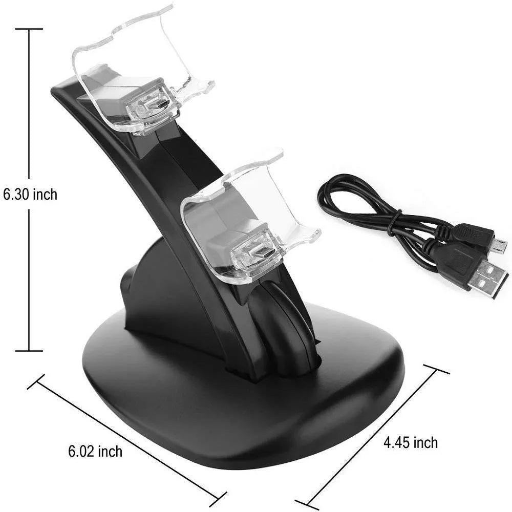 Black Xbox One dual controller charging station showing two gamepads docked.