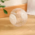 Blue pet slow feeding ball with 11.5cm diameter for treat dispensing